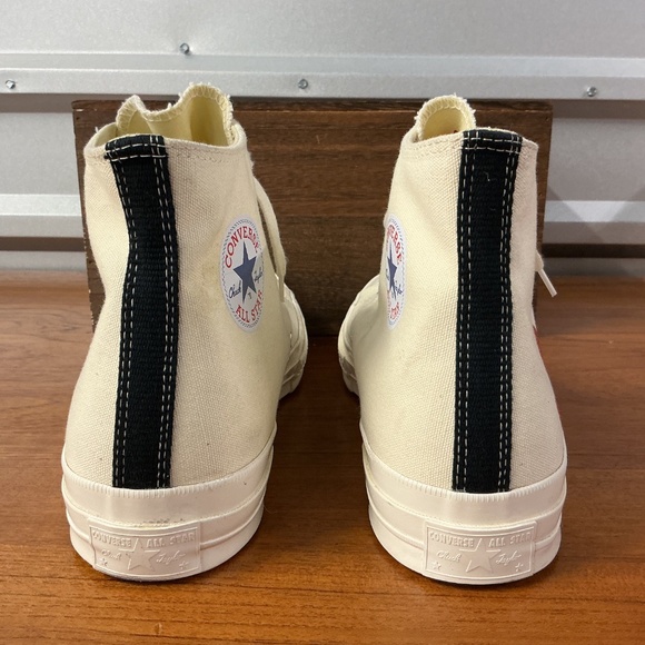 Converse X Comme de Garcons Play White Chuck Taylor All Star High Top Size 12 - Picture 4 of 8